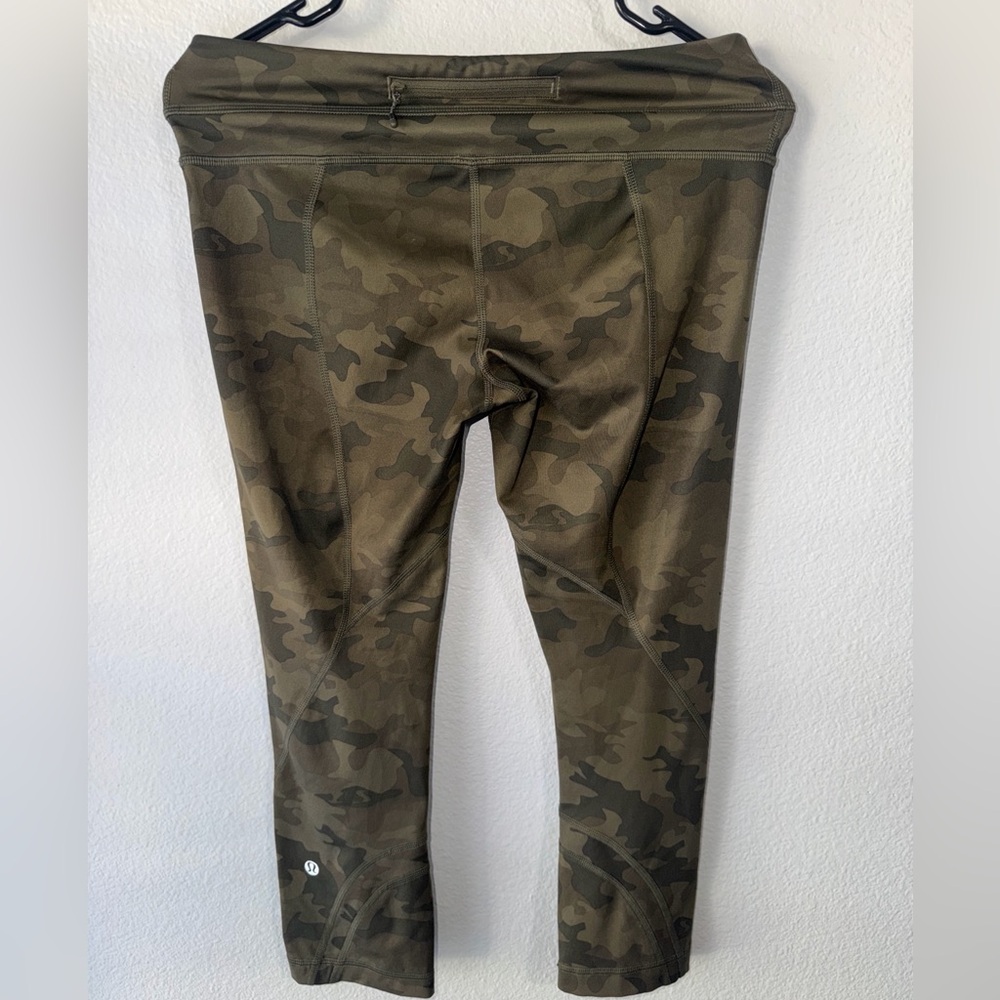 lululemon athletica Kids' Olive Green Camo Leggings
